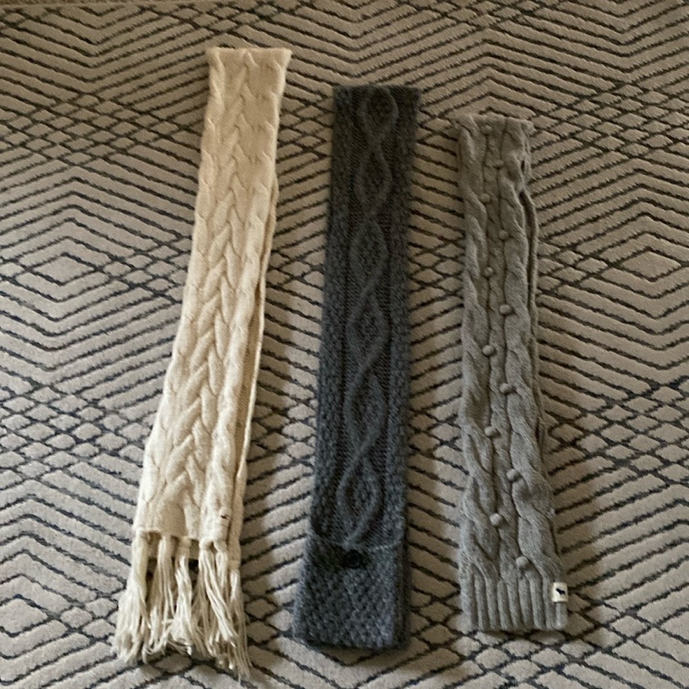 Set of 3 abercrombie and Hollister Scarves